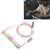 Gaming Keyboard Cable Nylon Type C to USB Double Sleeved Mechanical Keyboard Cable 9.8ft
