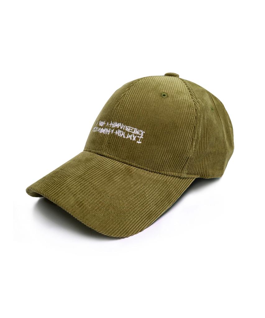 Кепка Aimnaseohyumeonbiing Basic Logo из вельвета - Хаки