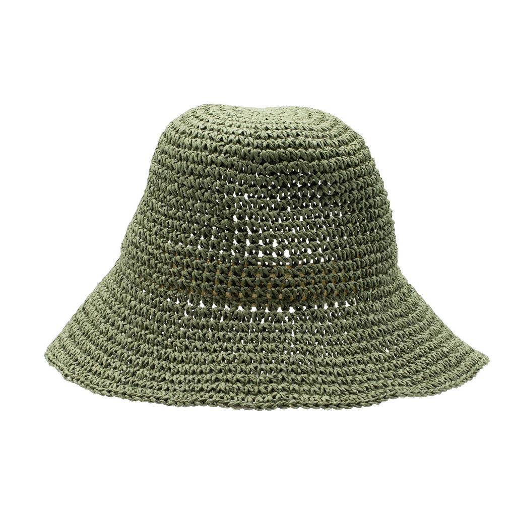 Шляпа от солнца Nomad Sari с широкими полями из соломы – Зеленый мох