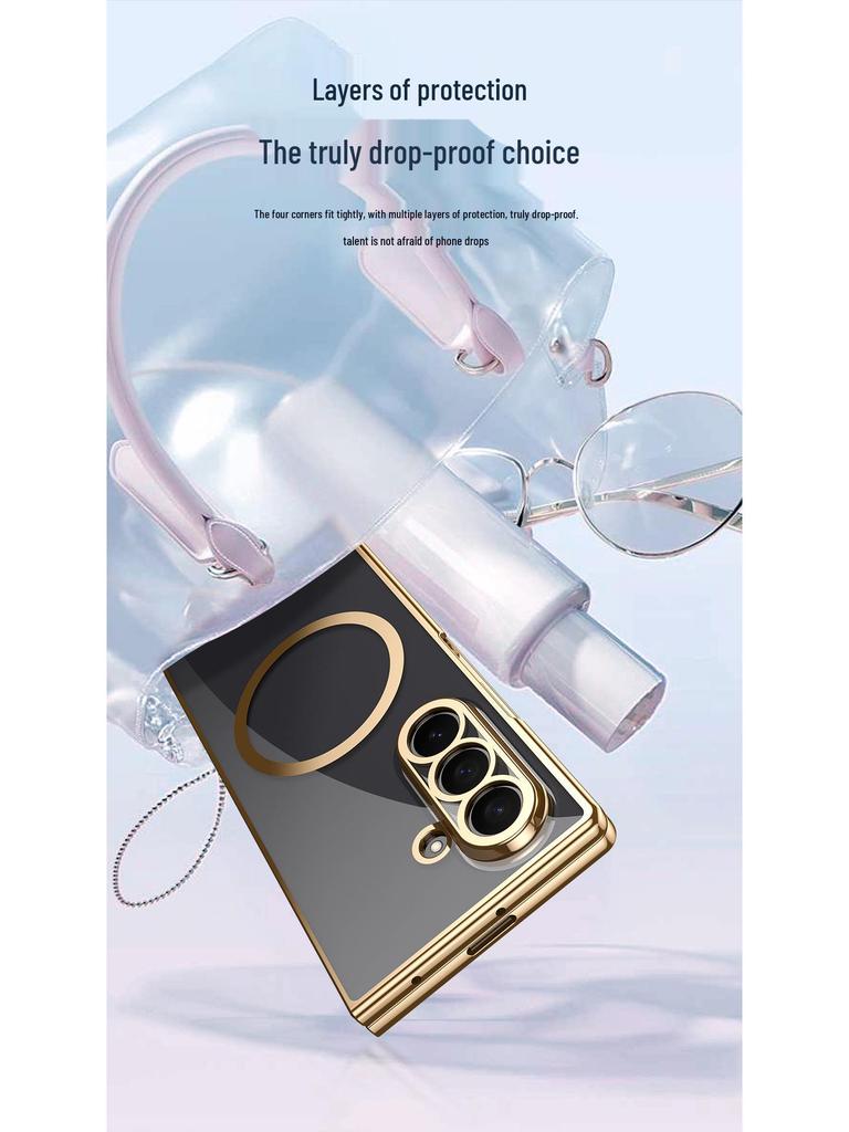 Samsung Z Fold7 Case: High-Transparency, Anti-Drop, Magnetic Film-Integrated Protective Cover