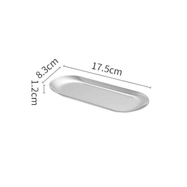 Блюдо для закусок в скандинавском стиле, тарелка для хлеба, торта, десерта, золотая овальная тарелка из нержавеющей стали для барбекю, посуда для корейской кухни, поднос для фруктов