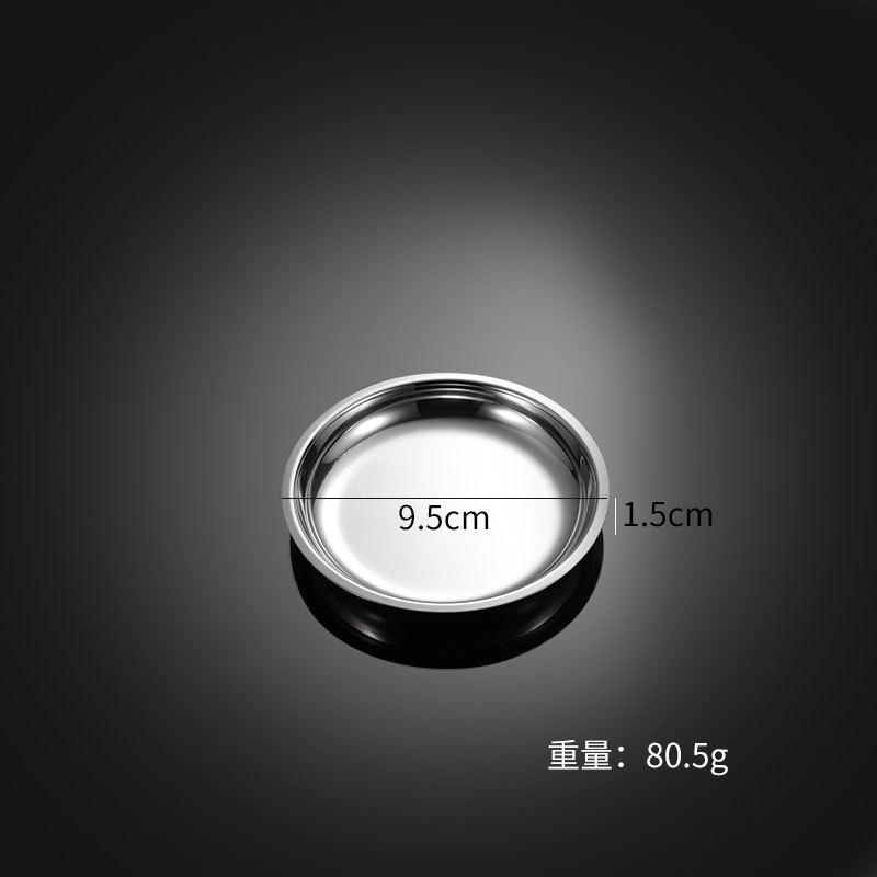 Плоские тарелки из нержавеющей стали 304 для столовых соусов, сервировочные тарелки, наборы, подносы, столовые приборы, украшение стола, фрукты, овощи, кухня