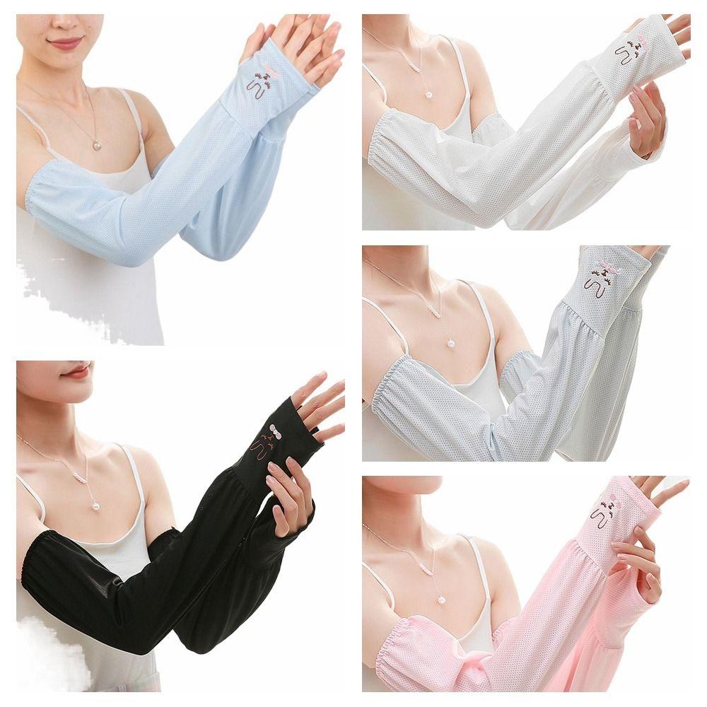 Rabbit Sunscreen Sleeve UV Protection Sun Protection Cover Thin Ice Silk Sleeves  Cycling