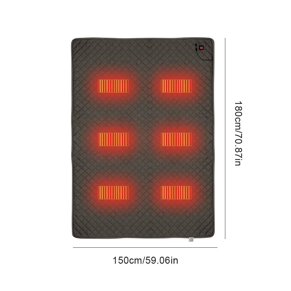 USB Electric Heating Pad Electric Blanket Outdoor Camping Heated Mat Sleeping Thermal Pad Winter Foot Warmer Pad 180x150cm