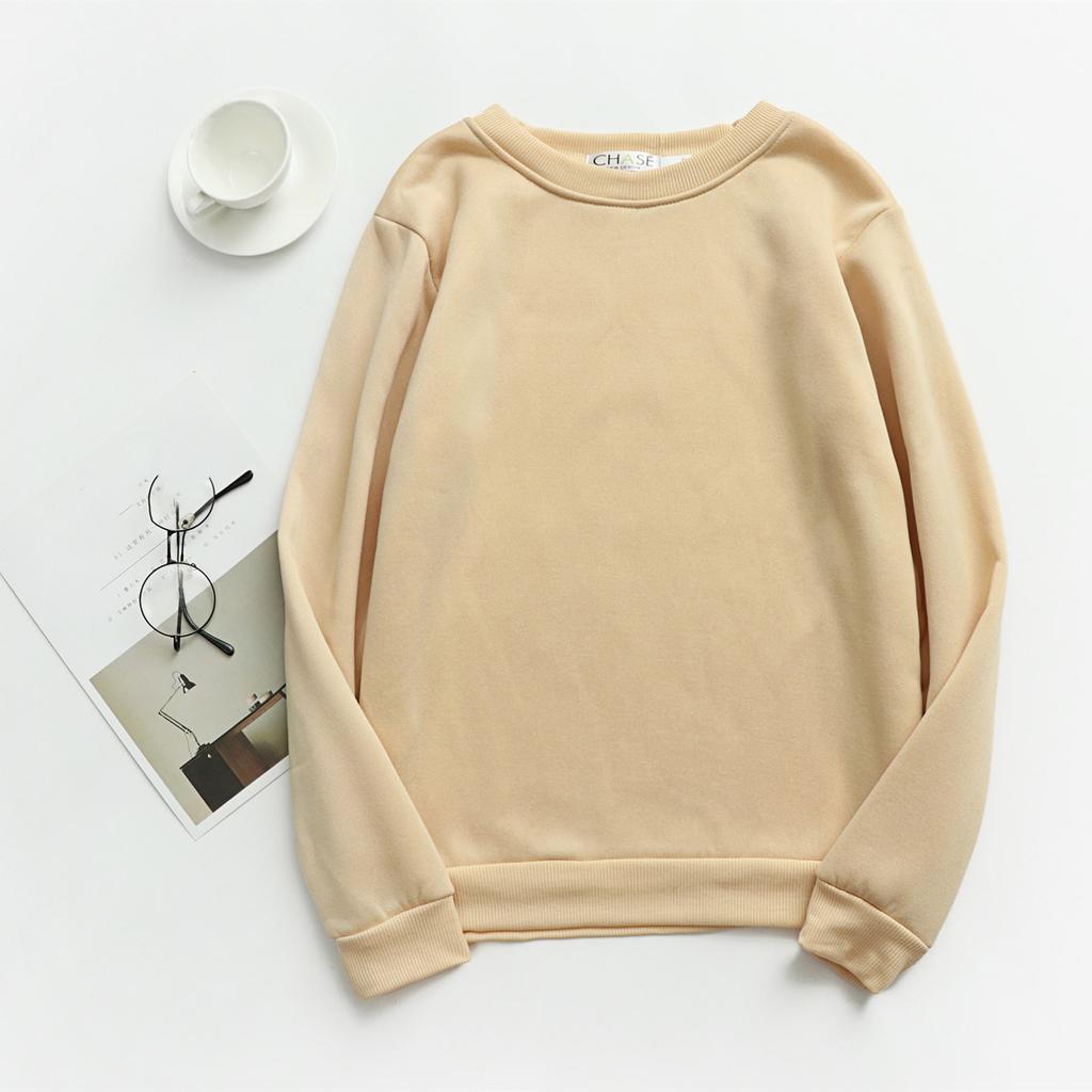 TWINFLAMES New Hoodie Women Oversized Wool Sweatshirt Casual Long Sleeve Top O Collar Loose Casual Long Sleeve Jumper Top