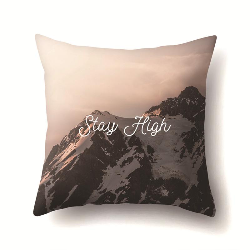 Modern Painted Simple Household Car Polyester Pillow Case Car Decoration Home Printed Waist Pillow Case