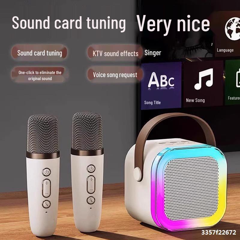 Портативный Bluetooth-микрофон K12 и универсальный KTV-динамик: Высококачественная мини-колонка для дома, улицы и семейного использования