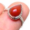 Natural Carnelian Gemstone Handmade 925 Sterling Silver Jewelry Ring S.6.5 J3W35