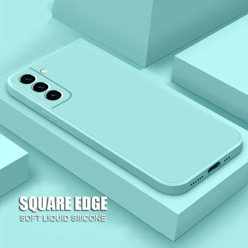 Square Liquid Silicone Protective Phone Case For Samsung Galaxy A32 A52 A72 A71 A51 S21 Ultra S20 FE S10 S9 Plus Note 20 Candy Color Soft TPU Cover