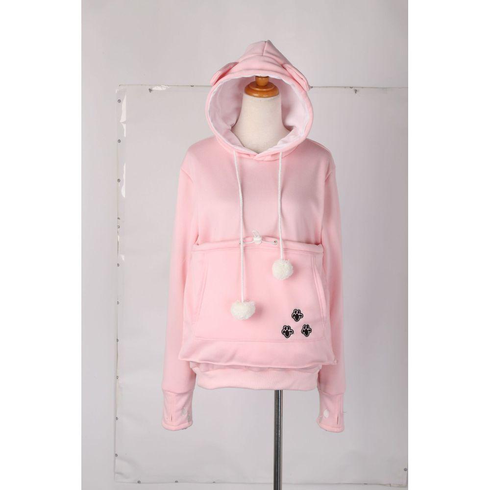 Женский осенне-зимний свободный свитер с капюшоном и длинными рукавами больших размеров