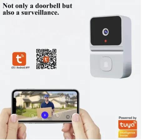 T23 Tuya Video Intercom WIFI Doorbell Infrared Night Vision Outdoor Home Security Alarm Camera 480P Monitor Wireless Button