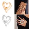 Преувеличение Личность Металлические кольца Украшение Привлекательные Преувеличенные Кольца в форме сердца Ювелирные изделия Модные кольца Аксессуар