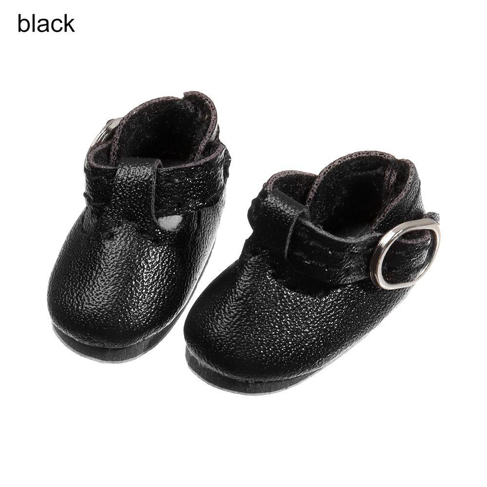 1 Pair 2.8*1.2cm Multicolor PU Leather Play House Change Clothes Game Doll Shoes Dolls Accessories