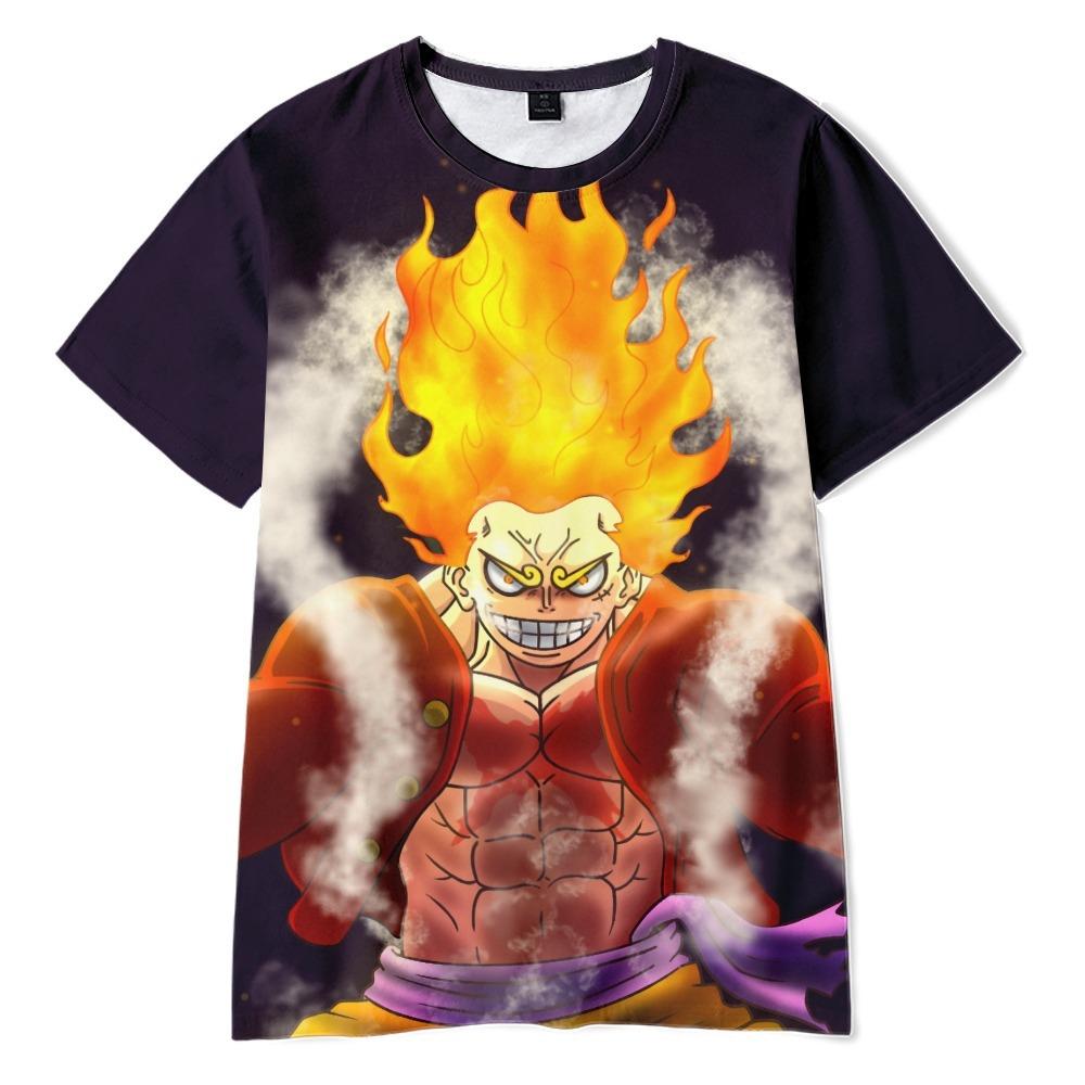 Смешная мультяшная футболка ONE PIECE Крутая мужская футболка с круглым вырезом Повседневная Унисекс Уличная мода Аниме Модная футболка
