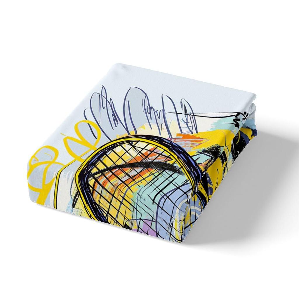 Graffiti tennis duvet cover ball sports bedding set suitable for children and adolescents room decoration