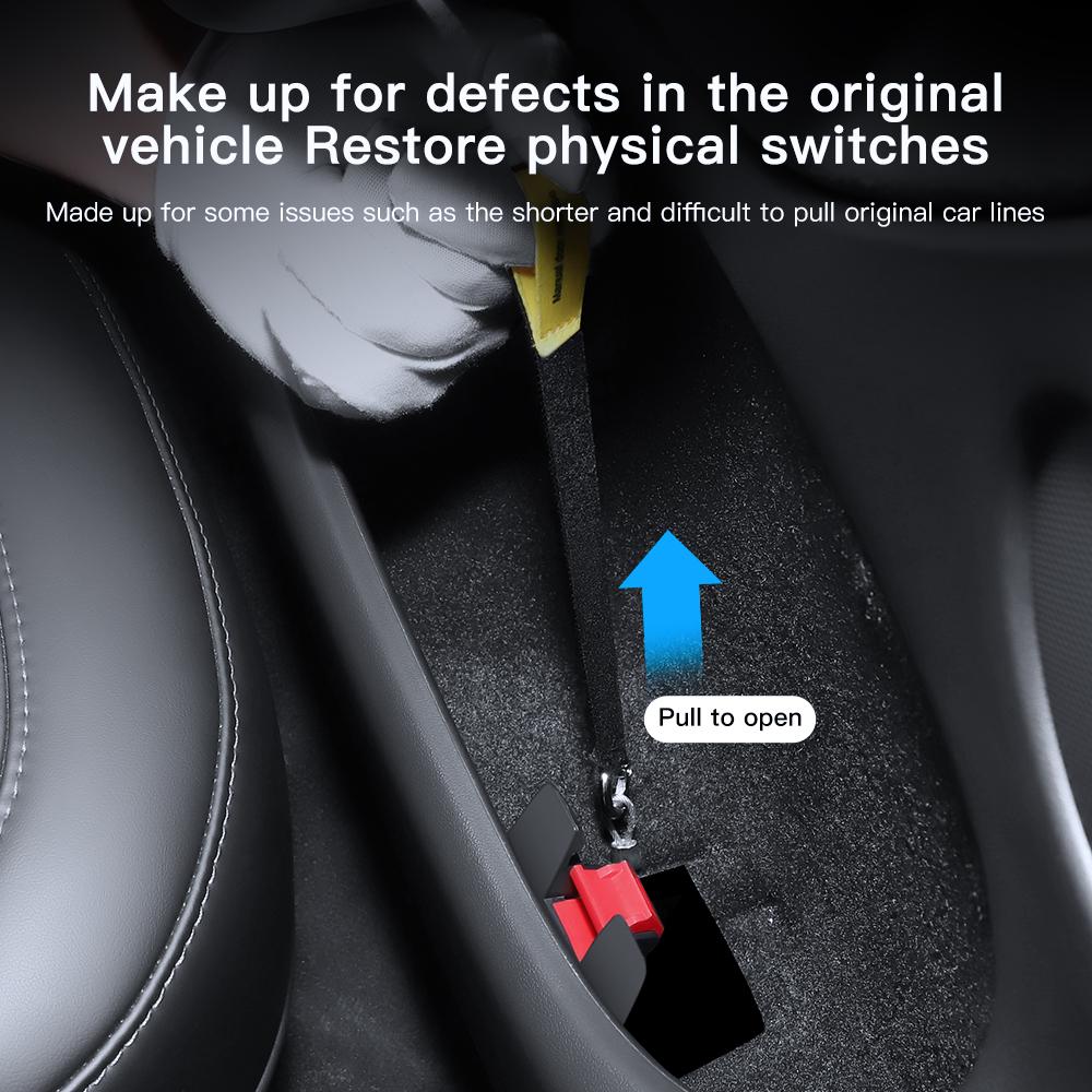 YZ For Tesla Model 3 Highland Model Y 2021-2025 Rear Door Mechanical Switch Handle Emergency Puller Button Car Accessories