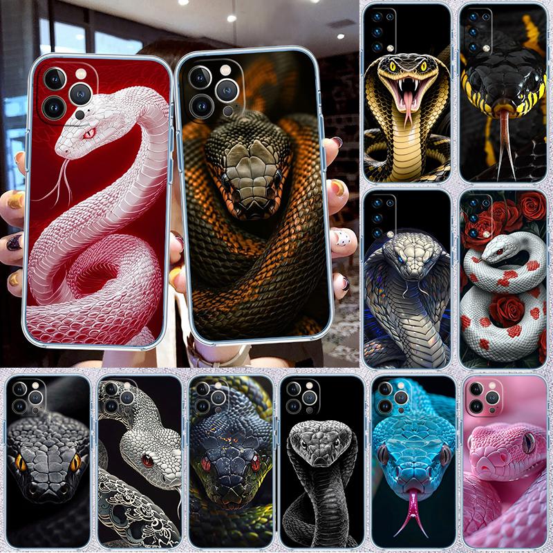 BH15 Cobra Snake Transparent Phone Case for Motorola Moto G40 G04 G05 One Ace Action Fusion + Plus Hyper Macro Vision Zoom