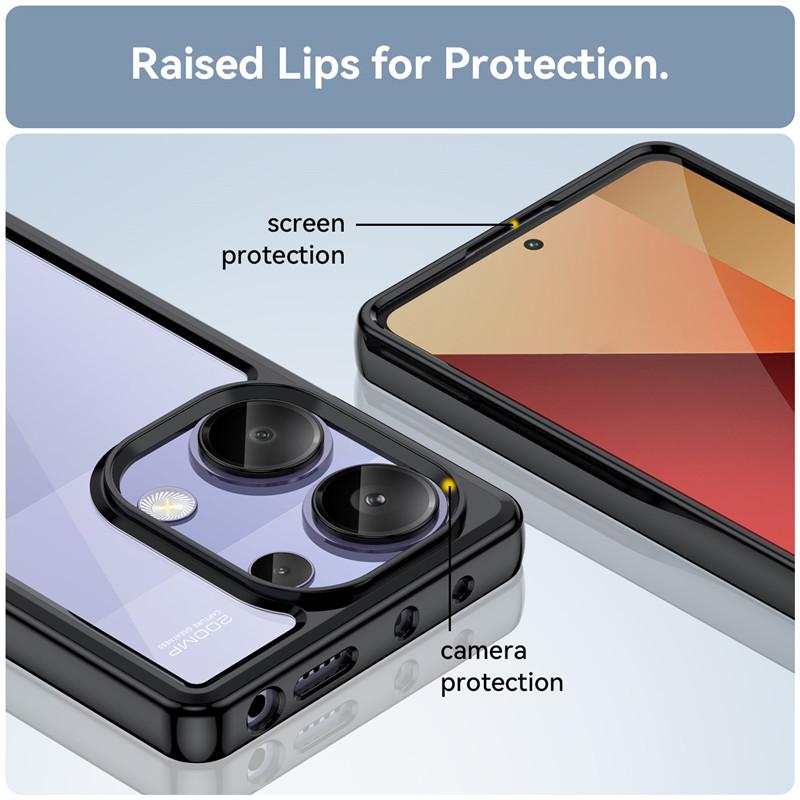 Чехол для Redmi Note 13 Pro 4G Чехол для Redmi Note 13 Pro 4G 6,67-дюймовый цветной мягкий силиконовый прозрачный противоударный бампер