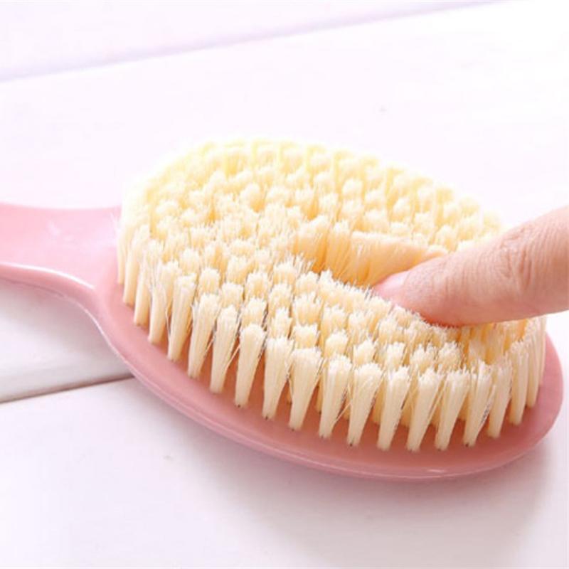 Soft Long-Handle Bath Brush – Exfoliating and Massaging Shower Scrubber for Body Cleaning