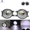 2PCS For Toyota Corolla 2007 2008 2009 2010-2015 Car H11 LED Fog Light Angel Eye DRL Daytime Running Light 30W 3000LM White 12V