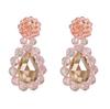 2022 New Products 16 Colors New Rhinestones Jewelry Statement Earrings Big Glass Drop Earrings for Women Fashion Accessories