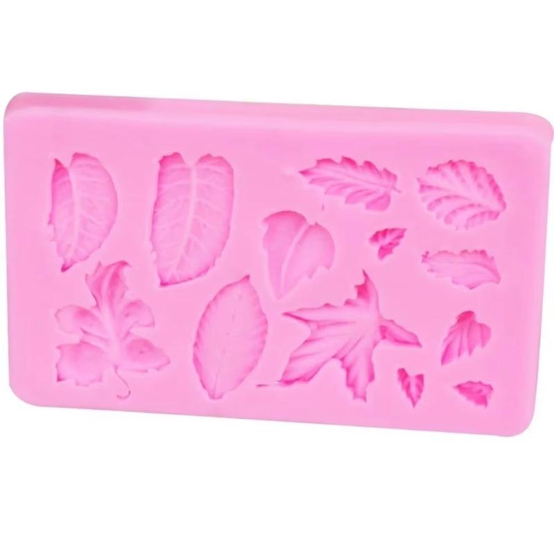 Силиконовые формы для кленовых роз, бордюров для тортов, рождественские кексы, инструменты для украшения тортов из помадки, шоколадные конфеты, глиняные формы