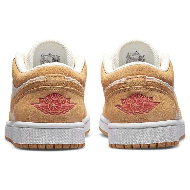Кроссовки Air Jordan 1 Low SE Twine Женские Бежевый Оранжево-Кварцевый Парус DH7820-700