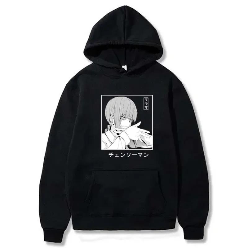 Anime Print Graphic Hoodie Autumn Winter Harajuku Casual Long Sleeve Pullover Women Men Loose Fleece Hoodie Jogging Sweatshirt