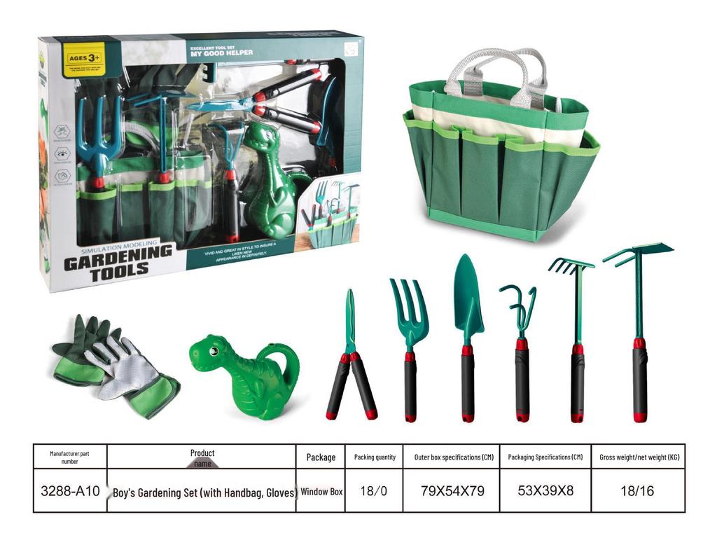 Children's Dinosaur Gardening Set with Apron & Watering Can
