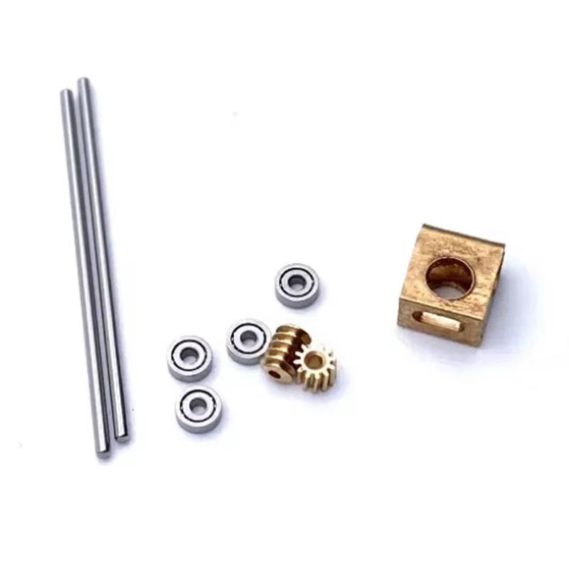 A84X-DIY Car Model Compatible 0.2M Turbine Worm Gear 90° Transmission Box 12-Times Reduction Mechanism Gearbox Micro Design