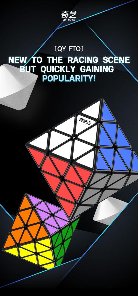 QY FTO Octahedron Puzzle [Includes PouchAuthentic] Stickerless 3D Puzzle (No Magnets)