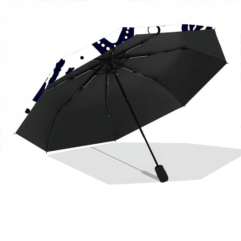 1pc Oceanic Elements Automatic Opening/Closing Folding Umbrella with 8 Ribs, Plastic Handle, Windproof Portable Sunshade Umbrella yy251222205
