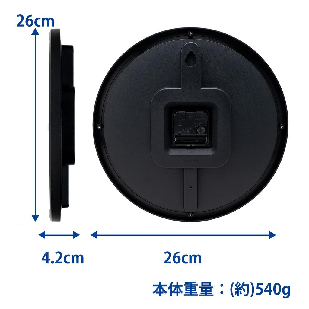 Casio Wall Clock, Brown, Analog, Wooden Frame, Wooden, Wood Grain IQ-135-5JF