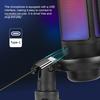 Игровой микрофон со штативом, шумоподавление, RGB-подсветка, дизайн, регулировка усиления, универсальный USB-микрофон с функцией Plug-Play