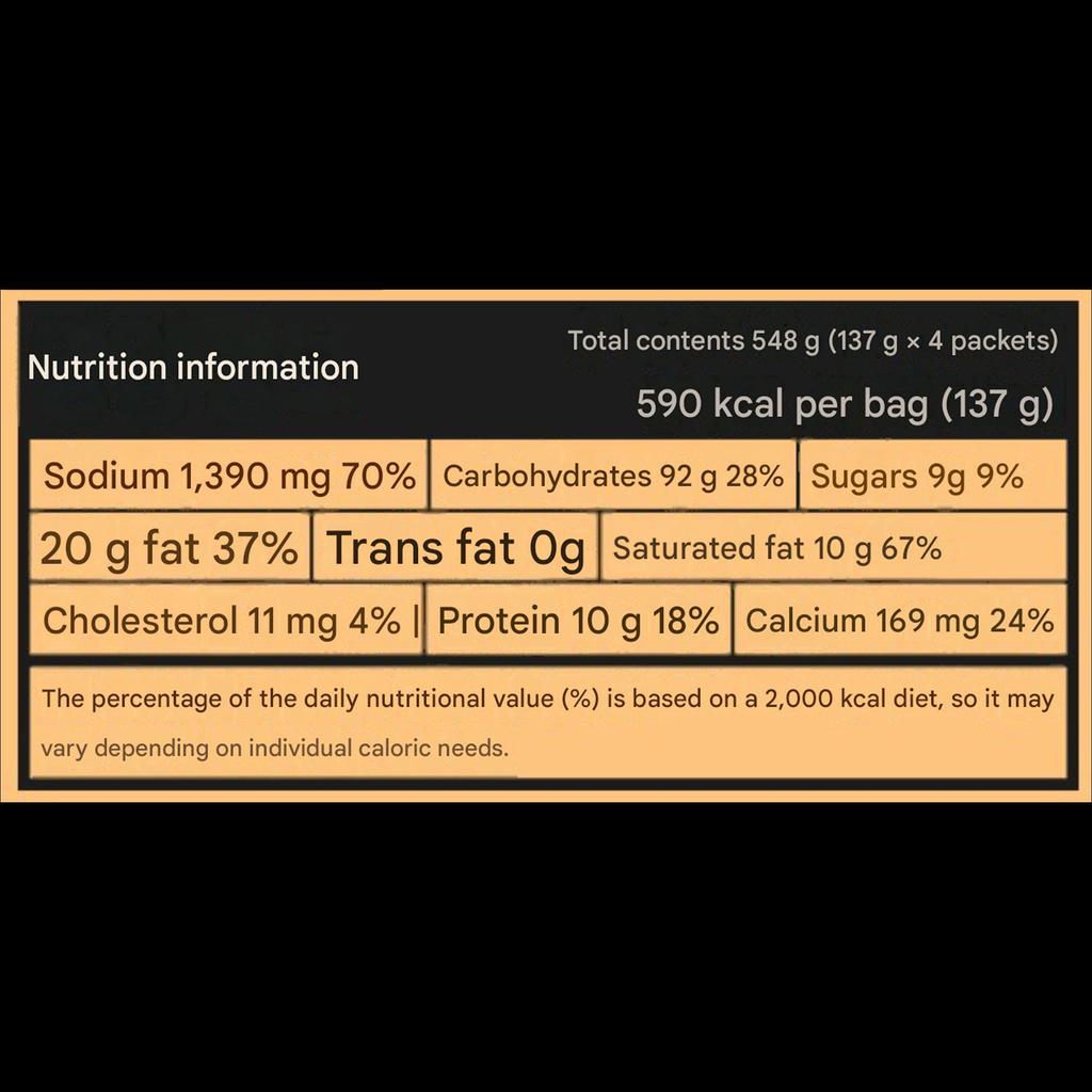 Nongshim Шин Рамён Тумба (Кремовая и острая лапша в пакетиках) 137 г x 4 упаковки