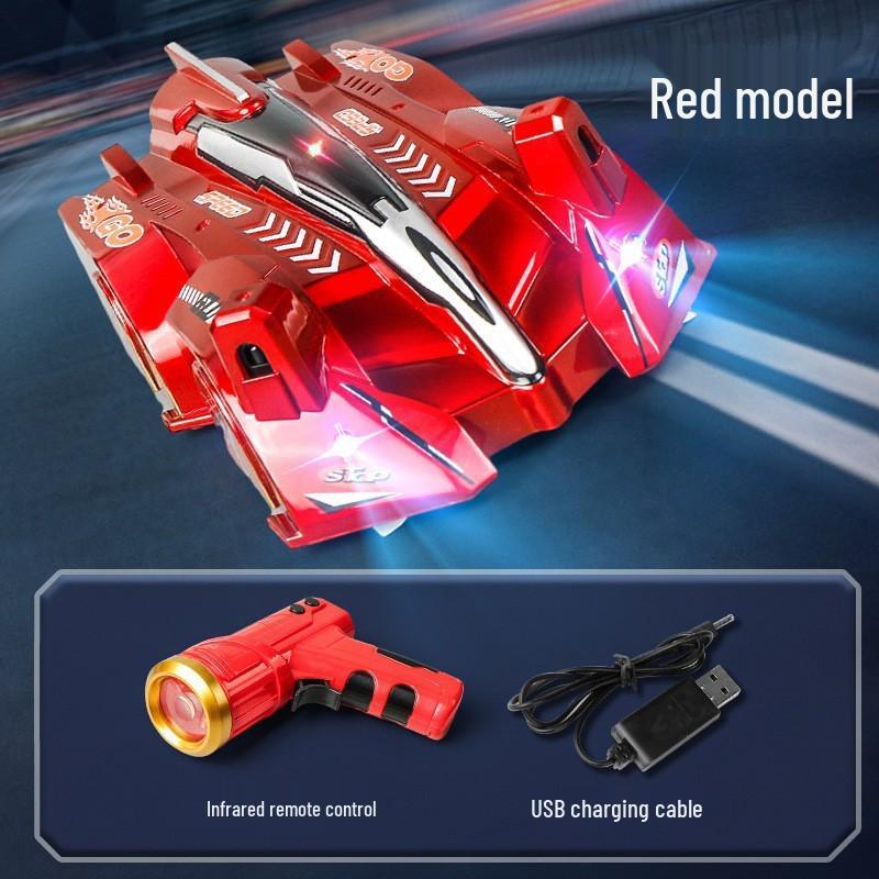 Инфракрасная трюковая машина для лазания по стенам с функцией следования за светом и дистанционным управлением - Детская игрушка