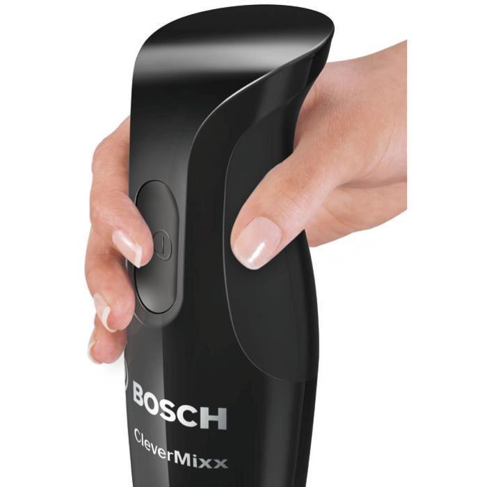 Mixeur à main - BOSCH - CleverMixx - 600 W - pied inox - bol mixeur - mini-hachoir
