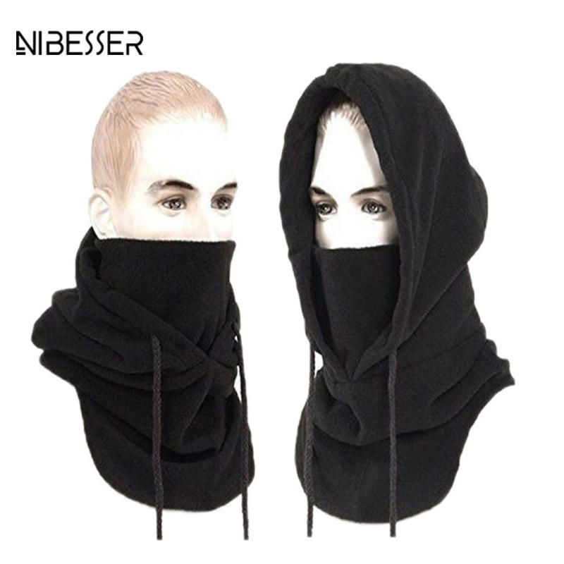Women Men Scarf Warm Windproof Scarves Thicker Bigger Fleece Collar Hat Autumn Winter Headband