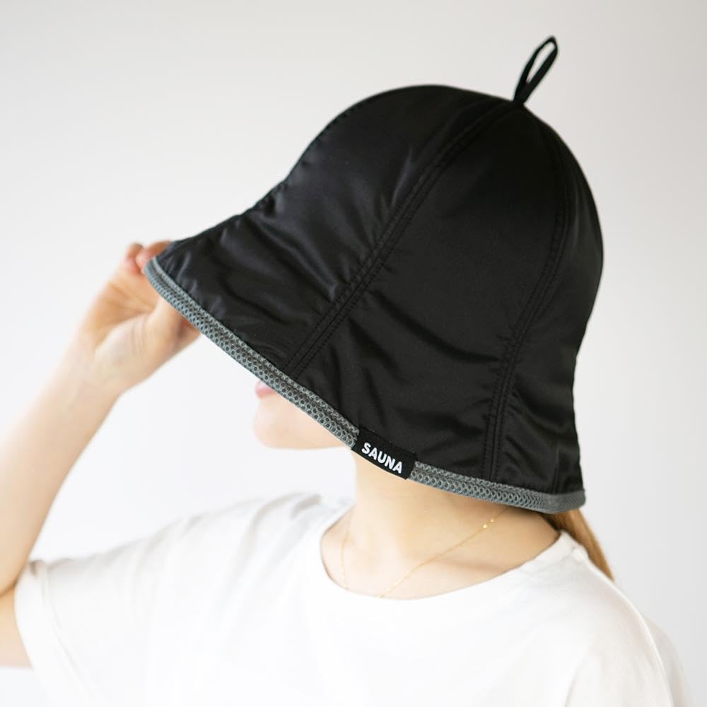 ICHIYON Sauna Hat Nylon Large Sauna Hat Hand Wash with Bag Cute Deep Large Size Large Quick Dry Water Repellent Thinsulate 3M Sauna Hat Sauna Cap [14+