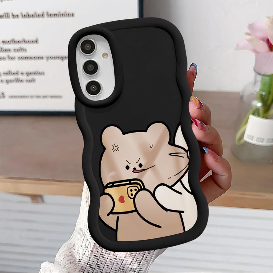 Чехол-накладка с рисунком кроликов, кусающих медведя, для Samsung Galaxy A52 A11 A12 A21s A14 A15 A16 A13 A23 A03 A33 A05 A53 A22 A06