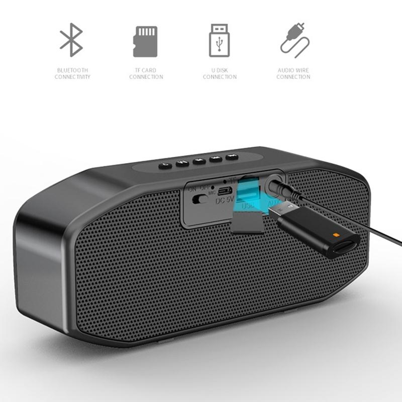 JMJM M5 Wireless Bluetooth-compatible Speaker Dual Speakers Stero Subwoofer Outdoor Portable Small Radio