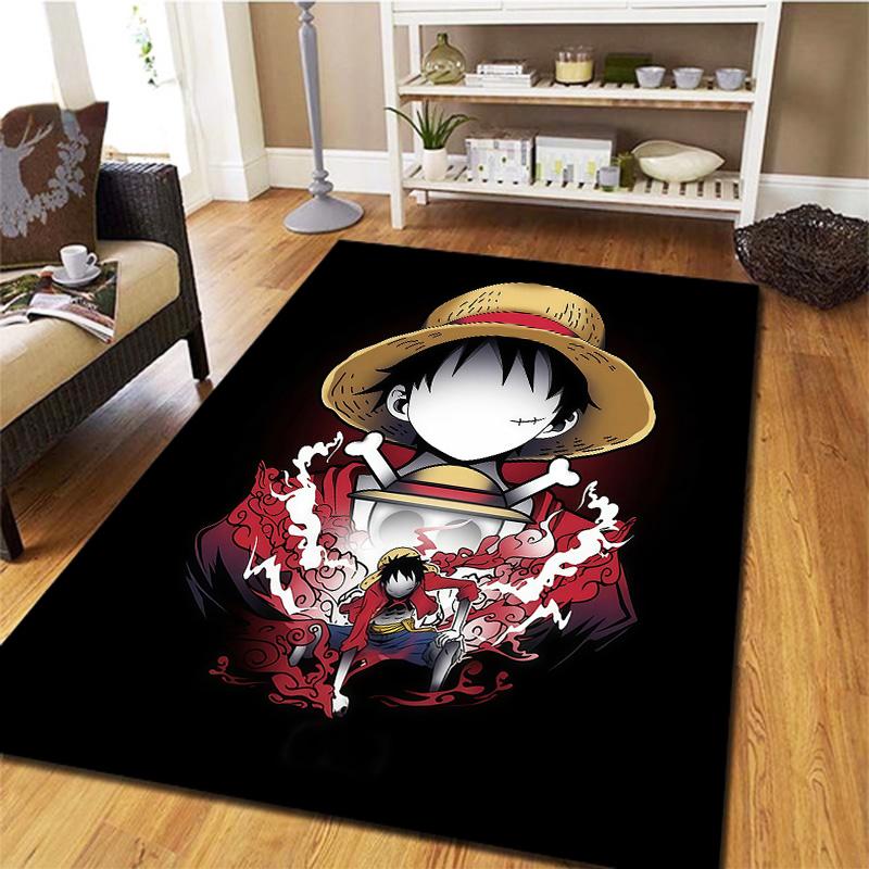 Ковер с изображением Манки Д. Луффи из One Piece для гостиной, спальни, дома, украшение дивана, нескользящий коврик для детской игры