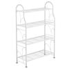 Simple Multi-Tier White Metal Flower Stand