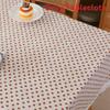 Modern French Country Rectangular Tablecloth Cotton Linen Floral Decor For Dining Room