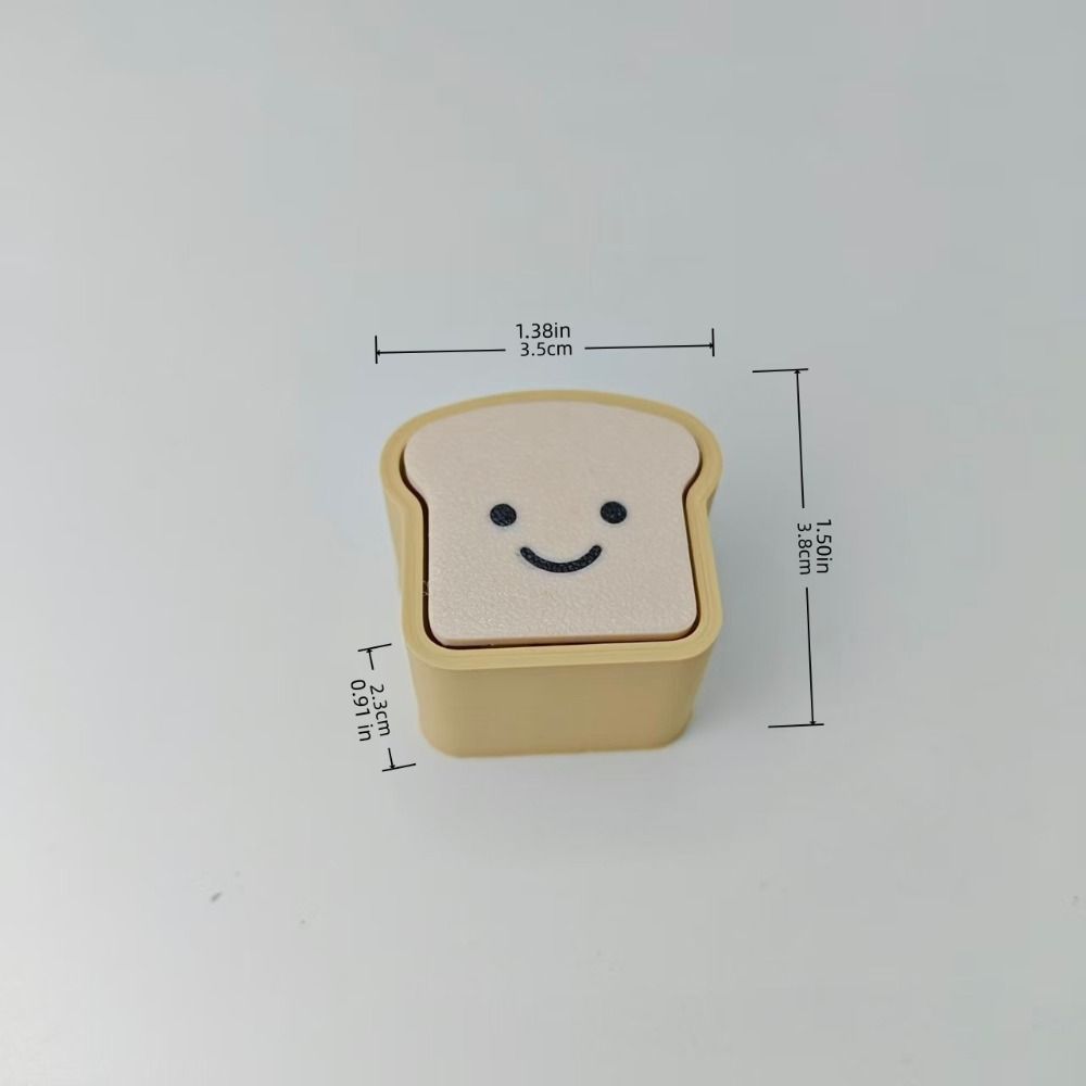 Finger Press Toast Keyboard Clicker Sensory Toy Finger Clicker Toy Bread Fidget Keychain  ADHD ASMR