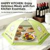 Umbrella Style Collapsible Food Cover Cartoon Mosquito Proof Cover Insect Prevention Cover  Summer
