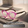 High-Quality Large Oval Frame Spring Leg Reading Glasses Cute Jelly-Colored Anti-Blue Light Far Sight Eyeglasses 0 To +4.0