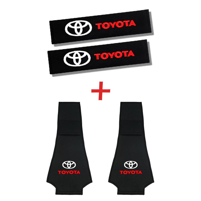 AVD4 Car exterior annual inspection stickers For Toyota Car Set Car Head Neck Rest Pillow Auto Seat belt Pads Headrest cover