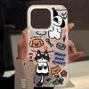 Матовый чехол для iPhone с кошачьей тематикой для 13/14/15/16/17PROMAX - Веселый и мягкий дизайн!
