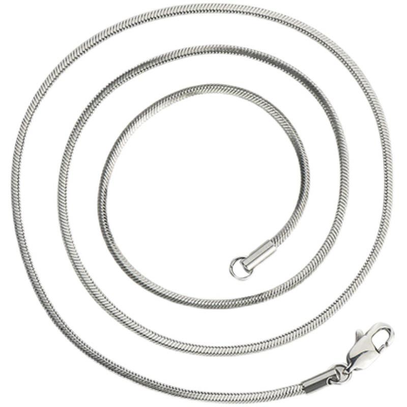 Men's Trendy Titanium Steel Snake Bone Chain Necklace - Versatile, Plain, and Stylish Clavicle Chain